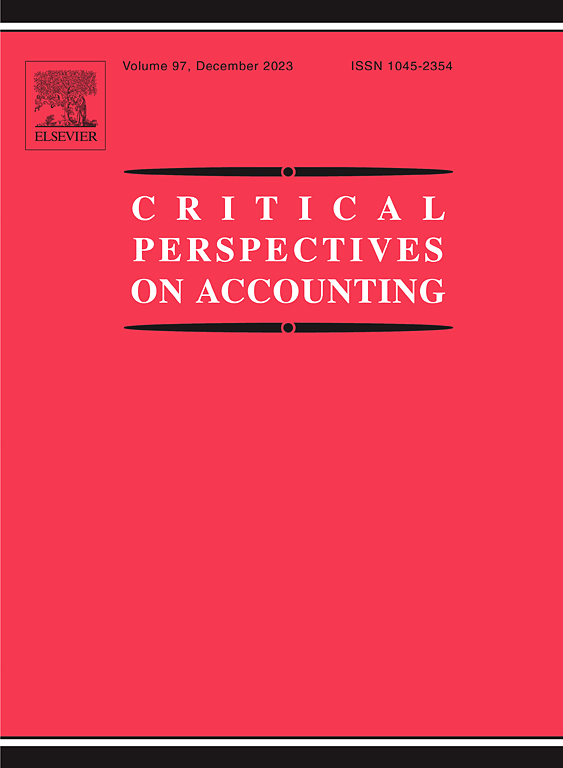 Go to journal home page - Critical Perspectives on Accounting